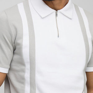 Polos de hombre en blanco con diseño personalizado, camisetas polo informales de manga corta de algodón 100% lisas con logotipo bordado OEM de alta calidad. - Product Image 4