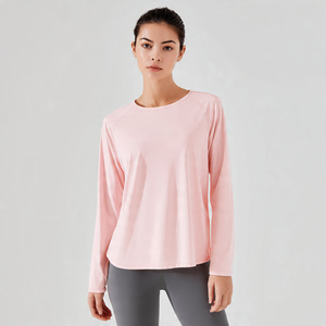 T-shirt de yoga slim fit pour femmes, vêtements de sport de gym, vêtements de fitness, t-shirt à manches longues pour femmes, vêtements d'entraînement pour femmes - Product Image 2