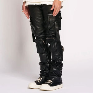 Pantalon en cuir de style hip-hop, pantalon en cuir véritable pour homme, solide, de haute qualité, fabriqué au Pakistan, pantalon en cuir pour homme 2024, prix de gros - Product Image 3