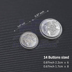 Botones de acero de alta calidad de diseño personalizado para proyectos de costura uniforme-Acabado elegante, ecológico y ligero - Product Image 4