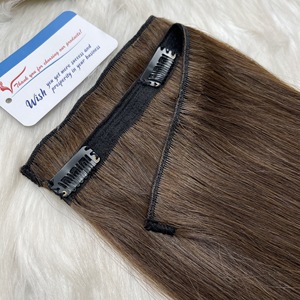 Hot Item 2026 Clip-in Hair Extensions Vietnamese Virgin Hair Natural Color Double Drawn Thick Ends No Shedding No <b>Tangles</b> - Product Image 1