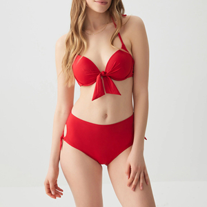 Conjunto de Bikini de Dos Piezas para Mujer, Sexy, Color Sólido, Traje de Baño con Espalda Descubierta, Bikini Personalizado, Ropa de Playa - Product Image 6