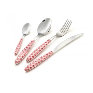 Couverts En Acier Inoxydable Idéal Cuisine Café De Table Maison Argent Couleur Plaqué Fini Couverts Rond Crème Poignée Écologique - Product Image 2