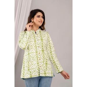 Women's Lightweight <b>Quilted</b> <b>Jacket</b> in Light Green-SHKL1018 - Product Image 5