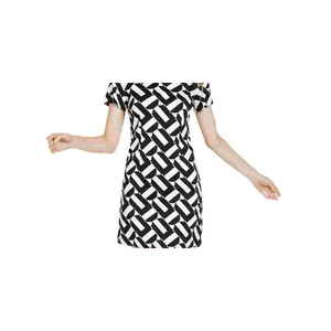 Abito tubino da donna Trina Turk con stampa ottica geo, bianco, taglia media - Comodo ed elegante - Product Image 2