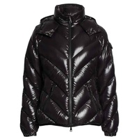 Blouson Bomber Matelassé pour Femme, Veste d'Hiver Chaude, Rembourrage en Coton Isolant, Noir, Style Streetwear, Service OEM, Logo Frontal