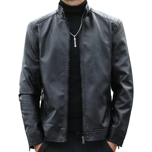 Chaqueta de bicicleta de cuero de alta calidad para hombre Chaqueta de bicicleta ajustada Chaqueta de bicicleta de estilo motociclista Racer - Product Image 1