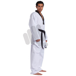 เครื่องแบบเทควันโดแบบมีคุณสมบัติตามสั่งชุดศิลปะการต่อสู้ทำจากวัสดุ2024ชุดเทควันโดสีขาวระบายอากาศได้ดี - Product Image 6