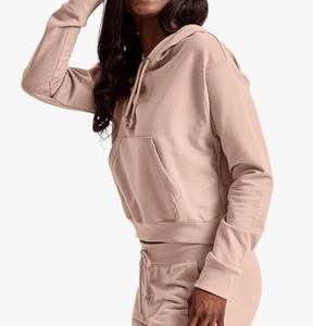 Sweats à capuche décontractés pour femmes sur mesure 100% coton léger confortable respirant pour la saison d'hiver Logo sur le devant - Product Image 3