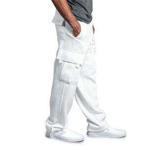 Pantalons pour hommes lavés Nouveaux sweats personnalisés Jogger vierge Pantalon de survêtement à jambes larges Pantalon baggy en coton éponge française Jambe droite évasée - Product Image 3