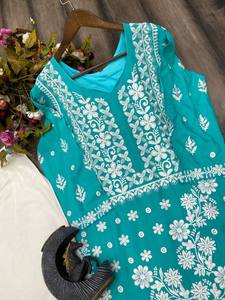 NOUVELLE TENDANCE TOP REYON AVEC FIL DE COTON BRODÉ PANTALON DE TRAVAIL ET DE TRAVAIL ROBE DÉCONTRACTÉE FONCTIONS TRADITIONNELLES PORTER UN COSTUME EN RAYON - Product Image 4