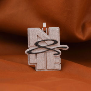 จี้เพชรสำหรับ925สเตอร์ลิงเงินแท้จี้เพชรสไตล์ฮิปฮอปสีดำและสีขาวของขวัญตามสั่ง - Product Image 2