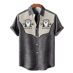 2025 chemises pour hommes personnalisées en gros Nylon Spandex chemises occidentales pour hommes chemise de pêche pour hommes de haute qualité avec boutons-pression de perles à vendre - Product Image 1