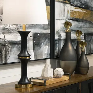 Hogar Aimee botella decorativa mate marrón vidrio Metal acentos moderna decoración del hogar Mesa moderna escultura pulida centro de mesa - Product Image 2