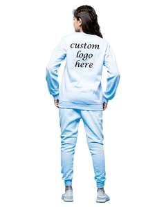 Logo personnalisé, sublimation unie, broderie et impression de vêtements vierges, sweatshirt, pull à col rond décontracté pour femmes, pull surdimensionné - Product Image 4