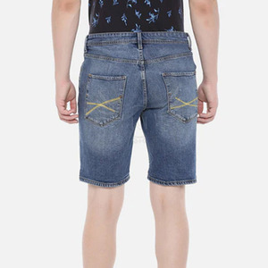 Wholesale Lightweight Cotton Men's <b>Jeans</b> Shorts Comfortable Casual <b>Elastic</b> Waist Online Sale - Product Image 2