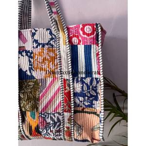 Sacs à bandoulière faits à la main style Boho Hippie écologique pour femmes fourre-tout décontracté Patchwork imprimé Quilting coton imprimé épaule - Product Image 3