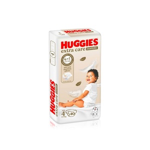 Couches jetables hypoallergéniques et Huggies Extra Care, testées dermatologiquement pour les nouveau-nés - Product Image 1