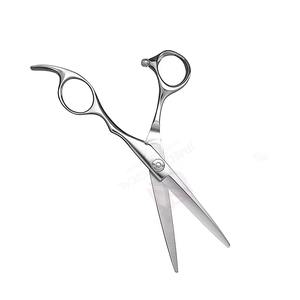 Ciseaux de coupe de cheveux droits de qualité salon, 6,5 pouces, pour usage professionnel à domicile, acier inoxydable tranchant, repose-doigts fixe - Product Image 3