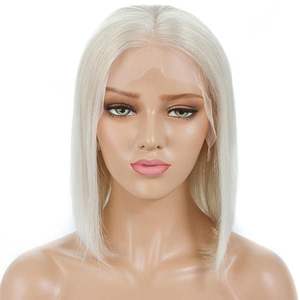 Premium Remy Human Hair Wig Platinum Blonde Color HD Transparent for a Natural Look - Product Image 6