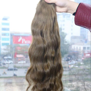 Extensions de cheveux humains crus de haute qualité Styles de vagues naturelles et de vagues d'eau à extrémité épaisse Tenues élégantes - Product Image 1