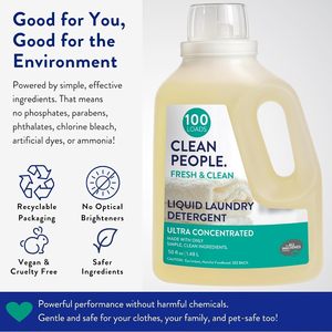 Détergent à lessive liquide The Clean People, parfum frais, 200 lavages - Product Image 3