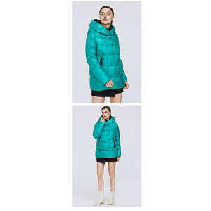 Blouson matelassé turquoise à col montant pour homme – Tendance urbaine, chaud, élégant, coupe-vent et respirant pour l'hiver - Product Image 3