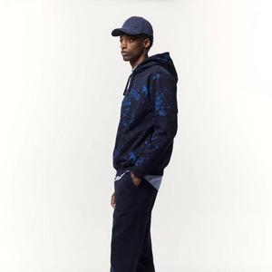 Sudadera extragrande con cremallera para hombre con capucha Efecto estampado de puntos Invierno Streetwear Estilo Sudadera con capucha al aire libre - Product Image 2