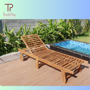Tumbona portátil de madera ecológica para uso en exteriores para villas, playas, jardines, piscinas, patios - Product Image 6