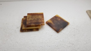 Elegant Style Wood and Resin Square Shape Brown and Red Color <b>Coasters</b> Set Home and Kitchenware Used New Design <b>Slate</b> <b>Coasters</b> - Product Image 2