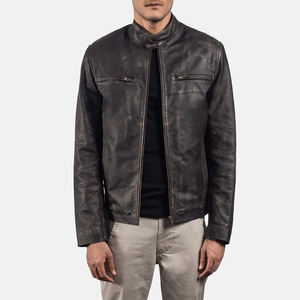Chaqueta de Cuero Personalizada de Diseño Nuevo 2026, Transpirable, de Alta Calidad, de Piel de Cordero Genuina, Chaqueta de Motociclista para Hombre - Product Image 5