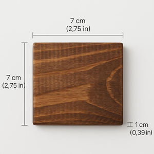 Décoration de table maison hôtel Caffe servant du thé boissons collations jus sous-verre en bois forme carrée décors de table finis naturels - Product Image 6