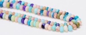 Multi Color Smooth Rondelle Shape Gemstone Beads 7-10mm <b>Top</b> grade products for Jewelry Craft From Rajasthan - Product Image 4