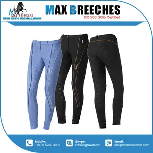 Culotte d'équitation confortable imprimée avec logo personnalisé et patch au genou en silicone de qualité Protège-tibia de sport en vente - Product Image 4