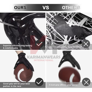 Custom Logo Winter No Slip Comfortable Breathable American Football Gloves with Hook Loop Closure Unisex Multi Size All Seasons - Product Image 4