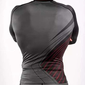 Chemises de gymnastique à compression à manches longues personnalisées BJJ Rash guard MMA sublimé Rash Guard pour hommes - Product Image 4