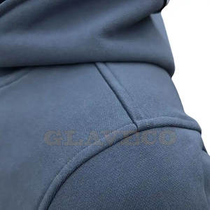 Sweats à capuche décontractés avec fermeture éclair complète pour hommes vêtements d'hiver de couleur unie avec col à capuche - Product Image 5