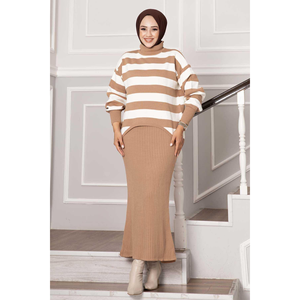 Vestido recortado de rayas anchas TEN - Product Image 5