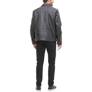 Veste en cuir pour homme, streetwear, imperméable, design personnalisé, fabrication en usine, style unique, qualité supérieure, veste en cuir 100% pur - Product Image 4