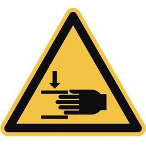 Póster de PVC rígido de 20 cm con advertencia para niños sobre lesiones en las manos - Product Image 1