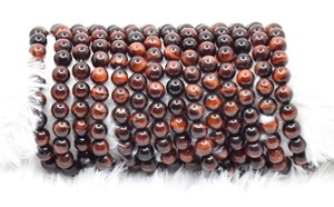 Cuentas de Cristal de Ojo de Tigre Rojo de 8mm, Redondas, Atractivas y de Alta Tendencia, para la Fabricación de Joyas y Meditación - Product Image 2