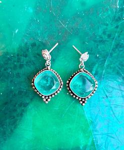925 Sterling Silver Paraiba Tourmaline Handmade <b>Earring</b> <b>Beautiful</b> Women <b>Earring</b> . - Product Image 1