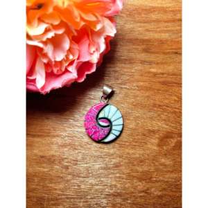 Zuni Handmade <b>Opal</b> & Sterling Silver <b>Pendant</b> with Rose Gold Finish Rhodium Plated Religious Charm Gold Jewelry - Product Image 1