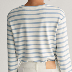 T-shirt à manches longues rayé confortable pour femmes-Durable de haute qualité et idéal pour t-shirt décontracté et à la mode - Product Image 6