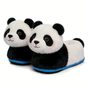 Pantoufles en peluche panda 3D personnalisées avec rembourrage en coton PP, pantoufles d'intérieur unisexes pour bébés de 0 à 24 mois, pour Halloween - Product Image 6