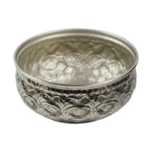 Bol de service en aluminium rond avec design de finition peint, bol à nourriture et design de bol de couleur dorée brillante - Product Image 6