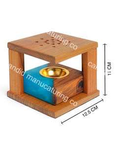 Quemador de incienso árabe de madera Bakhoor con jengibre té Benzoin Scent Mubkhar regalo portavelas para Ramadán - Product Image 2