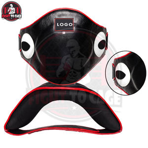 Protège-ventre de boxe en cuir noir et rouge, couleur personnalisée, absorbant les chocs, léger, pour l'entraînement de boxe, fabriqué au Pakistan, meilleur fournisseur - Product Image 4