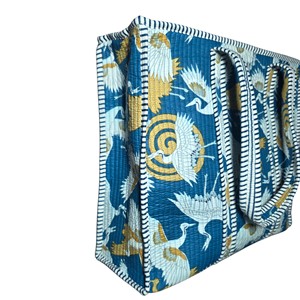 100% Cotton Handblock Printed Shoulder Large <b>Tote</b> <b>Bag</b> Women's Eco-Friendly <b>Bag</b> - Product Image 2