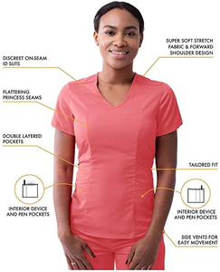 Traje de quirófano liso para hombres y mujeres con logotipo personalizado, traje quirúrgico para Hospital, precio al por mayor, trajes de médico y enfermera, conjuntos de uniformes - Product Image 3